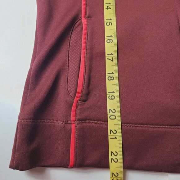 Puma Women’s Full Zip Burgundy Athletic Track Jacket Size Large Maroon - Picture 9 of 10